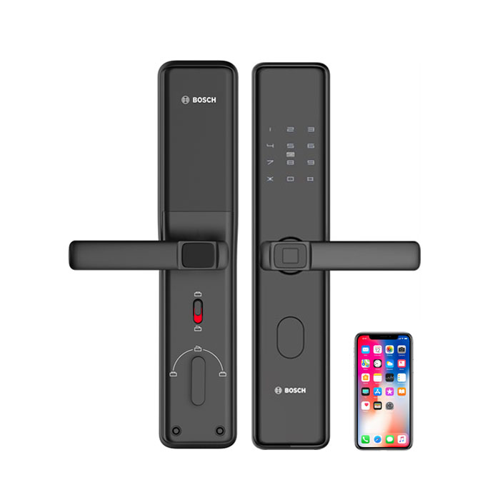 Khóa Cửa BOSCH ID30B PLUS màu đen – App điện thoại