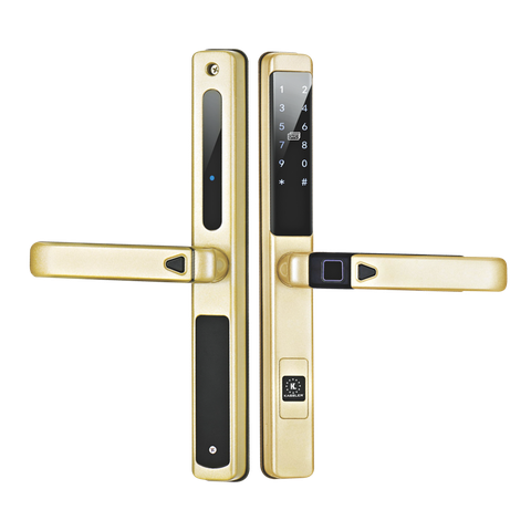 Khóa cửa nhôm Kassler KL-599LX Champage Gold (Mở rộng App)