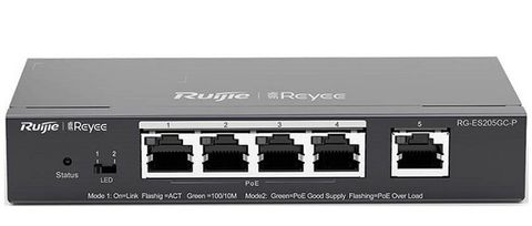 Switch PoE RUIJIE 4-port 10/100/1000Base-T RG-ES205GC-P