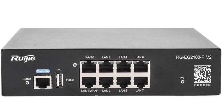 Gateway RUIJIE 8-port 1000BASE-T Smart RG-EG2100-P V2