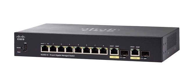 Switch CISCO 10-Port Gigabit Managed SG350-10-K9-EU