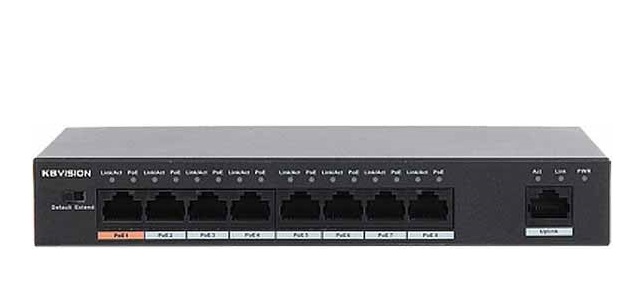 Switch PoE 8-port 10/100Mbps KBVISION KX-ASW08P1
