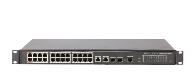 Switch PoE 24-port 10/100Mbps+2-port SFP KBVISION KX-CSW24SFP2