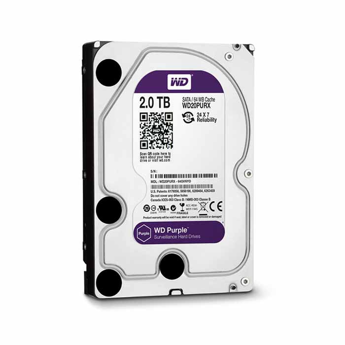 Ổ cứng chuyên dụng cho camera WD PURPLE 2TB WD20PURZ