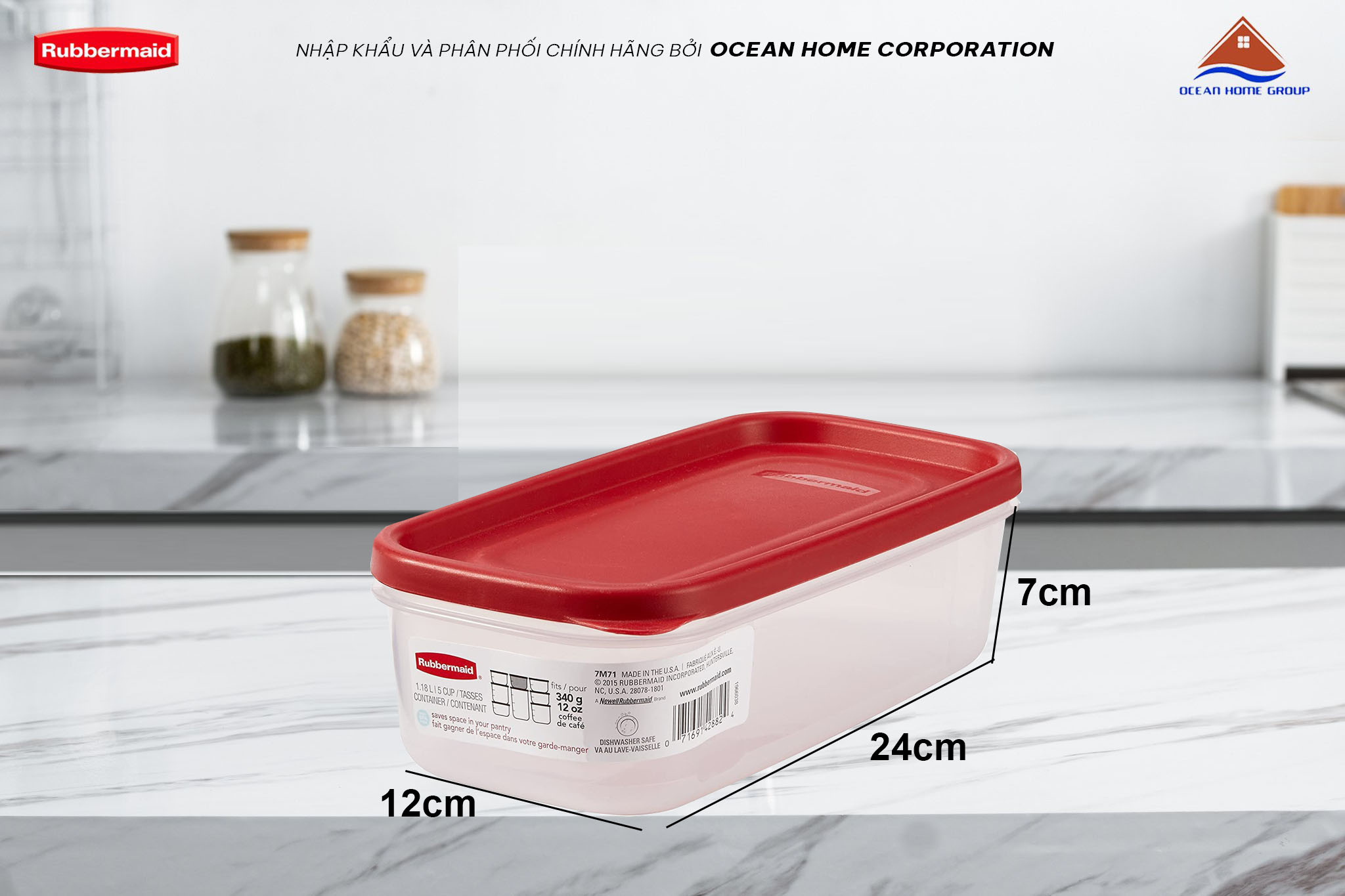 Rubbermaid 1776470 Dry Food Container- 5 Cup