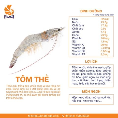 Tôm Thẻ Nõn PTO Hấp (250g)