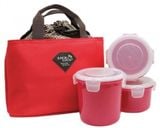 BỘ HỘP CƠN VĂN PHÒNG LOCK N LOCK ĐỎ