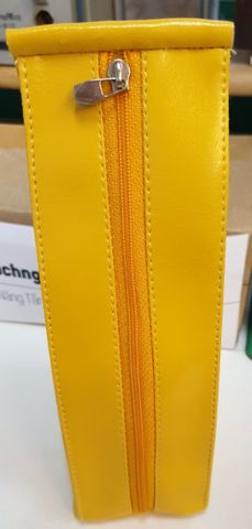 Bóp Viết Vải Da - Màu Vàng