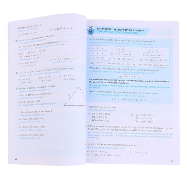 Sách Toán Lớp 4 (Song Ngữ Việt - Anh) Khám Phá Nguồn Tri Thức Bất Tận