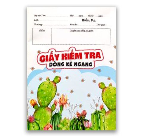 Giấy Kiểm Tra - Dòng Kẻ Ngang