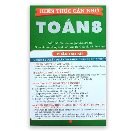 Kiến Thức Cần Nhớ Toán 8