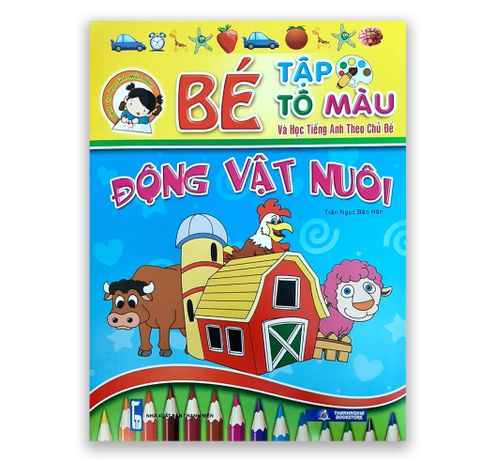 Bé Tập Tô Màu Và Học Tiếng Anh Theo Chủ Đề - Động Vật Nuôi