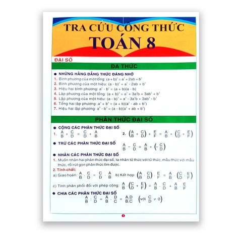 Tra Cứu Công Thức Toán 8