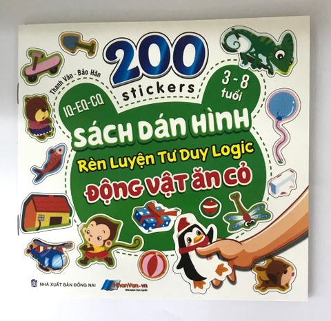 Sách Dán Hình Rèn Luyện Tư Duy Logic - Động Vật Ăn Cỏ