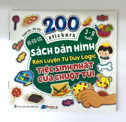 Sách Dán Hình Rèn Luyện Tư Duy Logic - Tiệc Sinh Nhật Của Chuột Túi