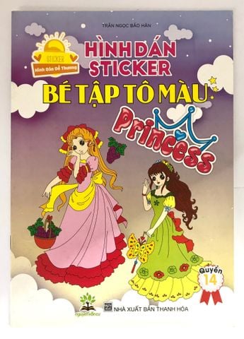 Hình Dán Sticker - Bé Tập Tô Màu Princess Quyển 14