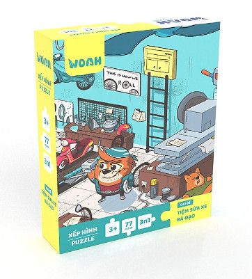 Xếp Hình Puzzle - Chủ Đề Tiệm Sửa Xe Bá Đạo