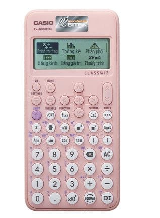 MÁY TÍNH CASIO FX-880BTG  (MÀU HỒNG)