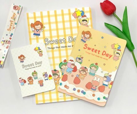 Combo sổ tập Sweet day 3 cuốn ruột kẻ ngang