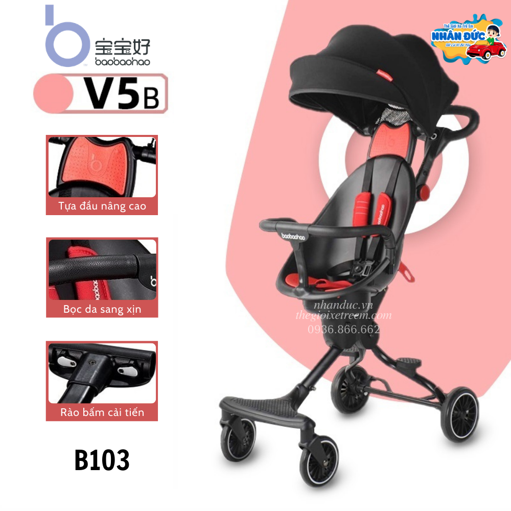 Xe đẩy cho bé Baobaohao V5.B [Dù vòm]