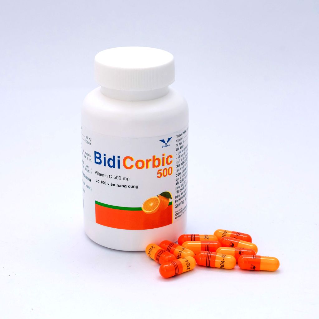 Bidicorbic 500 - Bổ Sung Vitamin C, Tăng Đề Kháng - Lọ 100 Viên