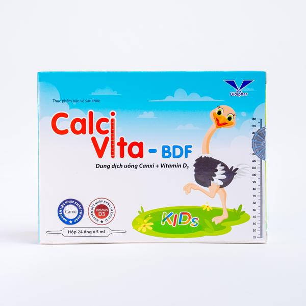 CALCI VITA - Ống Uống Canxi Cho Trẻ Em - Hộp 24 Ống x 10ml