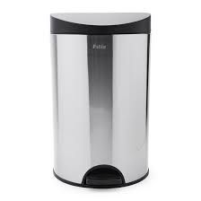Thùng rác FITIS - Đạp tròn nhỏ - Inox mờ 27x27x43 cm 12l RPS1-901