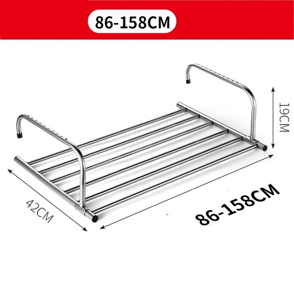 Gía phơi inox đồ móc ban công mẫu mới