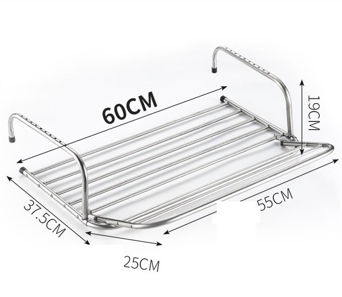 Gía phơi inox đồ móc ban công mẫu mới