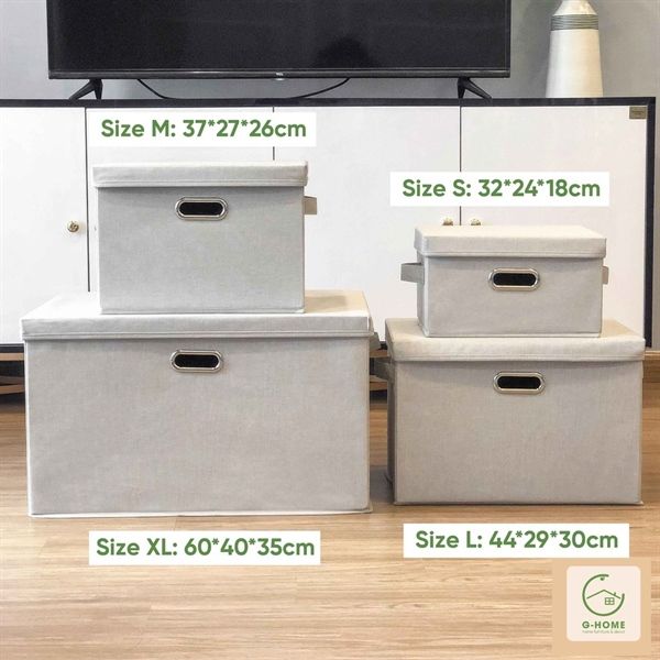 Hộp đựng đồ có nắp xuất Thụy Sĩ MẪU MỚI Màu KEM