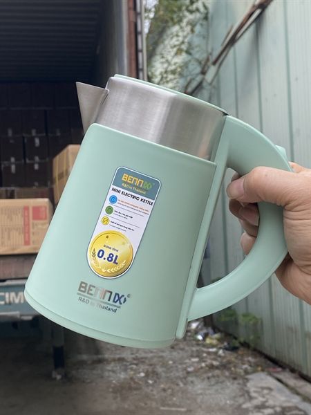 Ấm đun siêu tốc BENNIX Thái Lan, 2 lớp cao cấp 0.8L