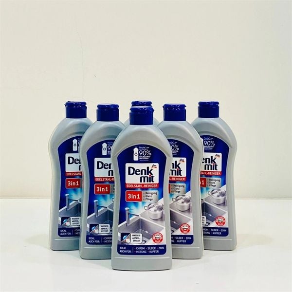 Dung Dịch tẩy đa năng đồ inox, gốm, sứ DENKMIT 300ml màu xám