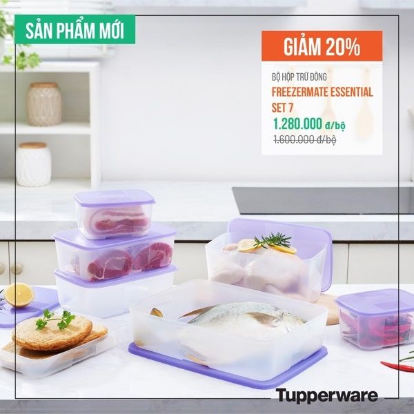 Hộp Tupperware ngăn đông Set 7