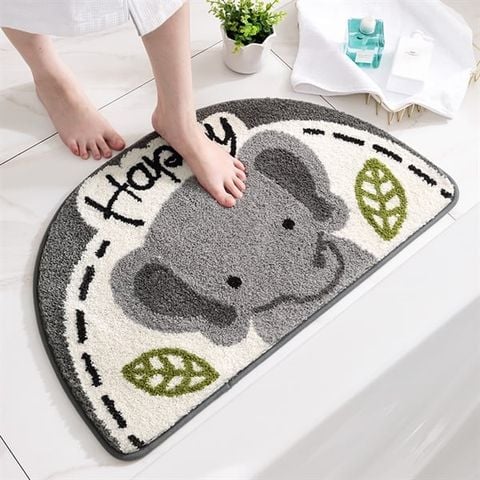 Thảm sợi siêu thấm bán nguyệt 45*75 cm
