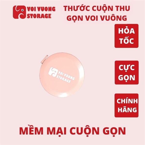 Thước Dây Rút Mini Nhỏ Xinh Dài 1m5 Thương Hiệu Voi Vuông