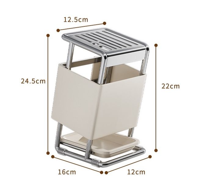 Ống cắm dao inox có khay hứng nước