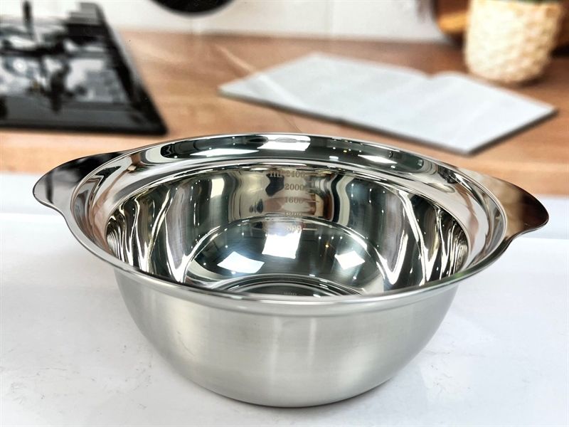 Bộ thau kèm rổ inox size 27cm