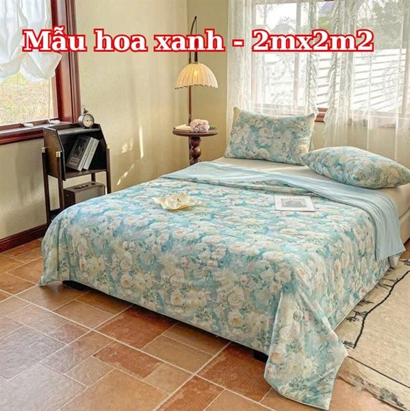 Chăn lạnh Nhật Bản mẫu hoa 2m*2m2