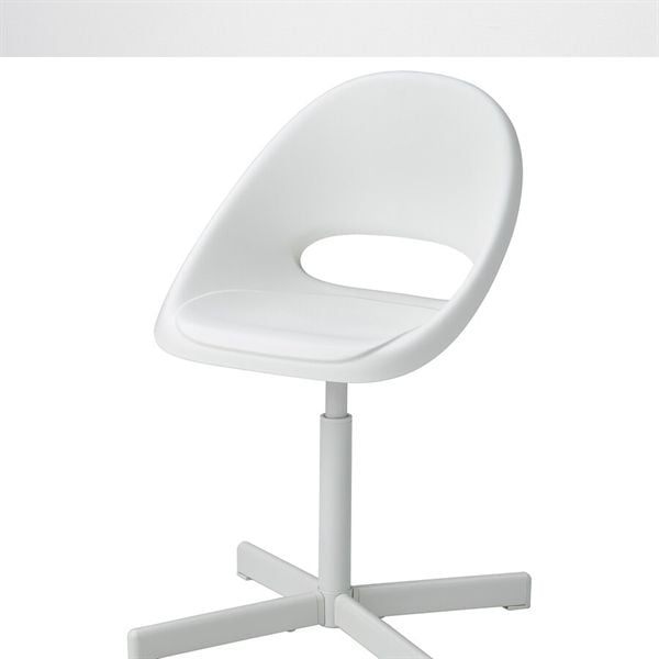 Ghế xoay IKEA LOBERGET / MALSKAR MẶT TRẮNG + CHÂN TRẮNG