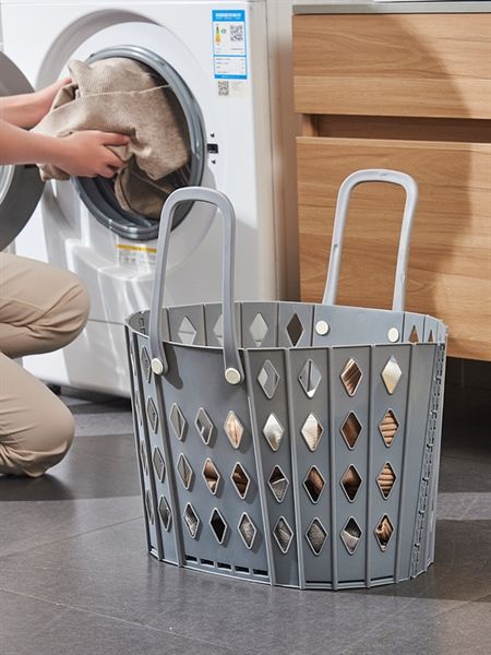 Giỏ nhựa đựng đồ đa năng có quai xách đồ giặt, đồ chơi VOI VUÔNG