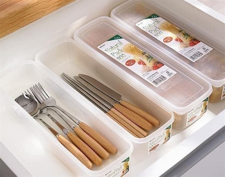 Hộp DÀI đựng thực phẩm đa năng Inomata 1100ml