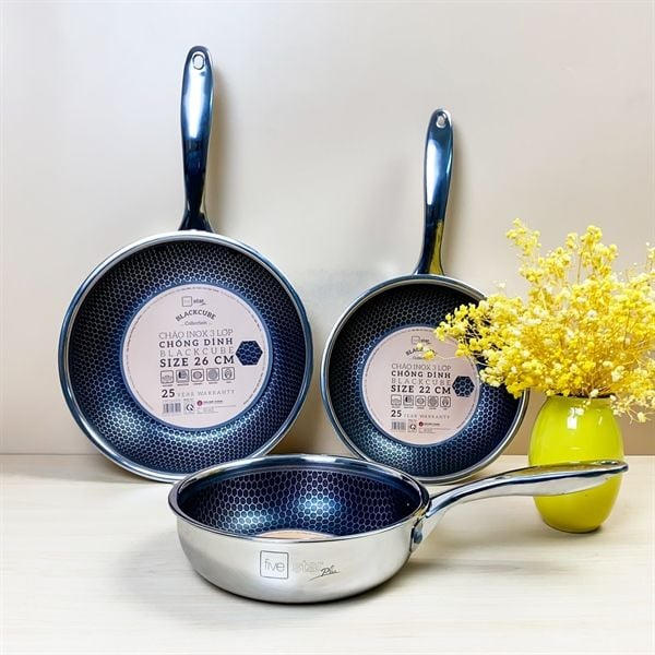 Chảo sâu lòng FIVE STAR Black CUBE