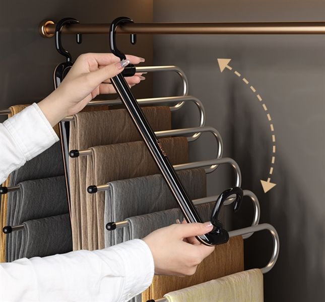 Móc treo quần thông minh cao cấp tăng 6 lần không gian tủ quần áo