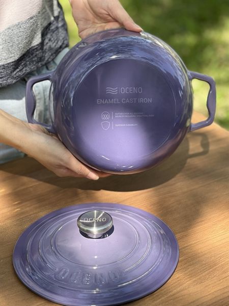 Nồi chảo gang đa năng 2in1 Oceno CAO 9.4CM