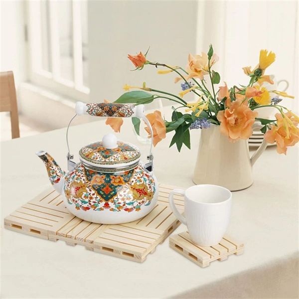 Ấm đun nước tráng men 2.5l bếp từ bếp gas