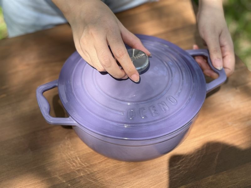 Nồi chảo gang đa năng 2in1 Oceno CAO 9.4CM