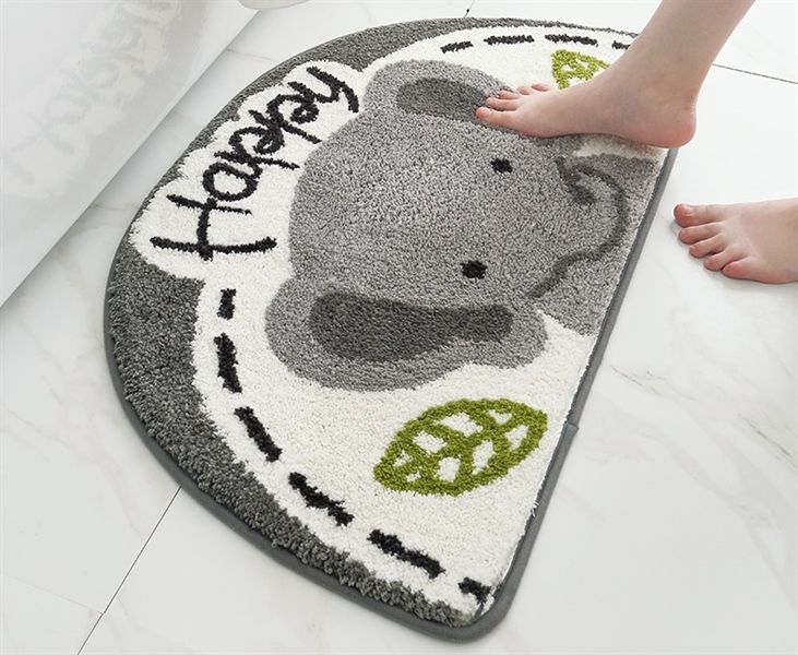 Thảm sợi siêu thấm bán nguyệt 45*75 cm