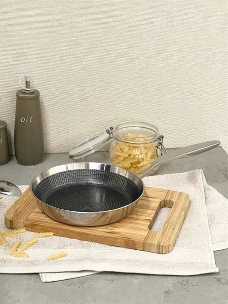 Chảo đúc inox chống dính vân nổi Kaiyo NÔNG LÒNG