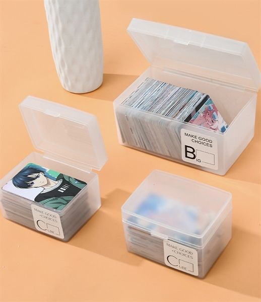 SET 2 Hộp nhựa mờ để đồ văn phòng, đồ dùng cá nhân có nắp chống bui