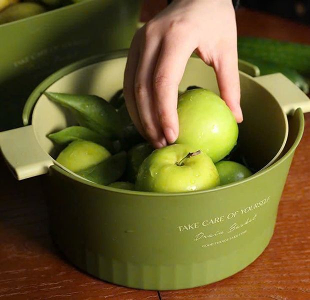 Bộ Thau Rổ Phong Cách Bắc Âu - Xanh Matcha